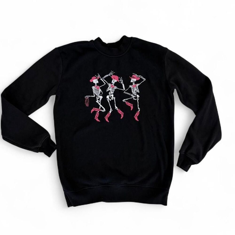Better Together Dancing Skeleton Black Sweatshirt - Size xs